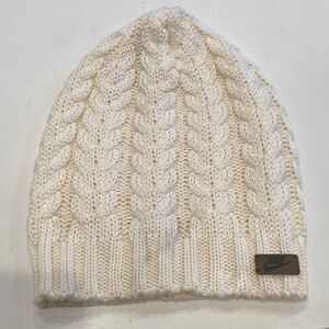 Nike cream knit beanie, one size fits most